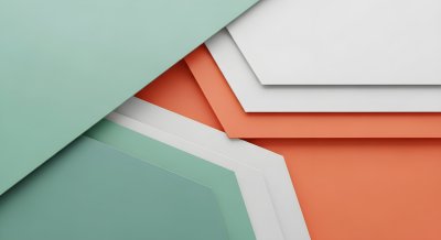 Aesthetic Geometric Layers Abstract Wallpaper HD 4K - Modern Minimalist