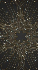 Futuristic Circuit Star Wallpaper HD 4K Aesthetic Tech Background