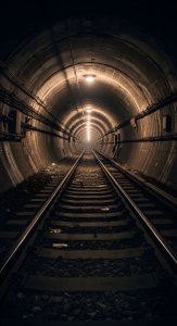 Aesthetic Dark Subway Tunnel Wallpaper HD 4K - Cool Urban Underground