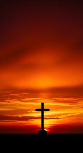 Aesthetic Christian Cross Sunset Wallpaper HD 4K - Spiritual Background
