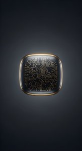 Futuristic Gold Circuit Board Wallpaper HD 4K - Aesthetic Tech Background