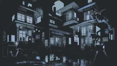 Futuristic Cyberpunk Japanese City Night Aesthetic Wallpaper HD 4K