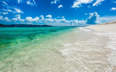 Tropical Paradise Beach Wallpaper HD 4K - Aesthetic Ocean View