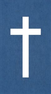 Aesthetic Christian Cross Wallpaper HD 4K - Minimalist Blue Design