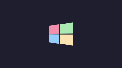 Minimalist Windows Logo Aesthetic Wallpaper HD 4K Dark Background