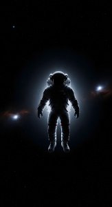 Aesthetic Astronaut in Space Wallpaper HD 4K - Cool Dark Galaxy Background