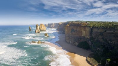 Twelve Apostles Australia Coastline Wallpaper HD 4K Aesthetic Landscape