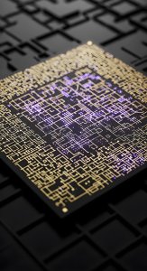 Futuristic Cyber Circuit Board Wallpaper HD 4K - Cool Tech Aesthetic
