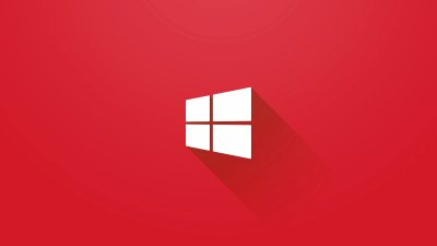 Minimalist Red Windows Logo Wallpaper HD 4K Aesthetic Background