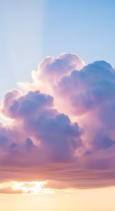Aesthetic Pastel Clouds Wallpaper HD 4K - Dreamy Sunset Sky Background