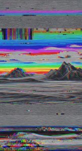 Aesthetic Glitch Art Landscape Wallpaper HD 4K Cool Digital Design