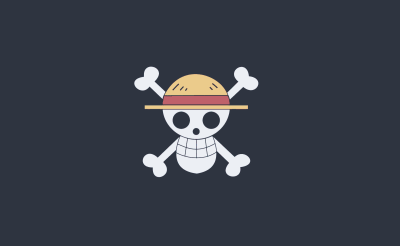 One Piece Jolly Roger Wallpaper HD 4K - Minimalist Aesthetic Straw Hat Skull