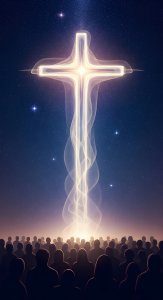 Aesthetic Glowing Cross Wallpaper HD 4K - Spiritual Christian Background