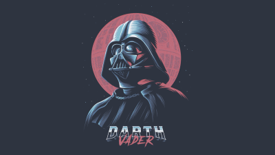 Cool Darth Vader Aesthetic Wallpaper HD 4K - Star Wars Retro Art Background