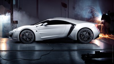 Cool White Lykan HyperSport Supercar Wallpaper HD 4K Aesthetic