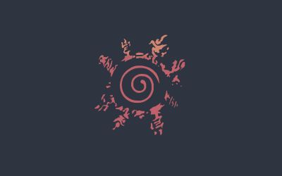 Naruto Kurama Seal Wallpaper HD 4K - Aesthetic Minimalist Anime Background
