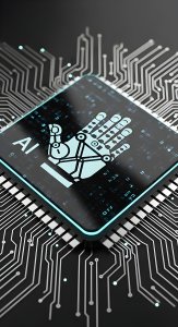 Futuristic AI Robot Hand CPU Wallpaper HD 4K Aesthetic Tech Background