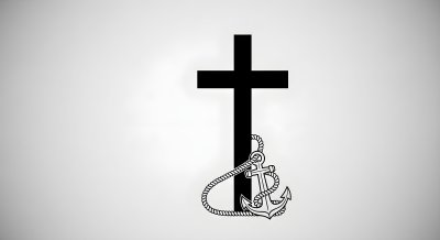 Minimalist Christian Faith Wallpaper HD 4K - Cross and Anchor Aesthetic