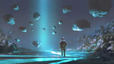 Cool Astronaut Aesthetic Space Wallpaper HD 4K - Sci-Fi Alien Planet