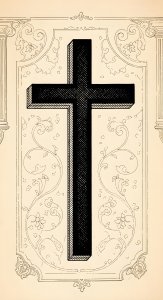 Aesthetic Vintage Christian Cross Wallpaper HD 4K - Elegant Floral Art