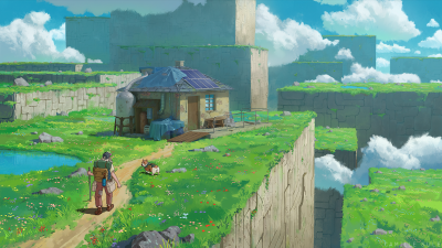 Aesthetic Anime Fantasy Landscape Wallpaper HD 4K Studio Ghibli Style