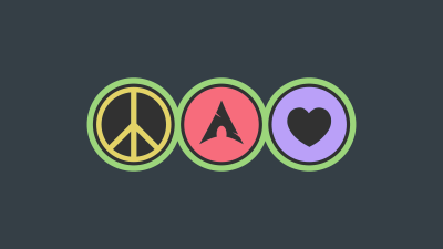 Peace Love Arch Linux Minimalist Aesthetic Desktop Wallpaper HD 4K