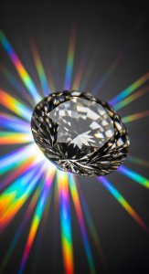 Stunning Diamond Crystal Aesthetic Wallpaper HD 4K - Rainbow Light Prism