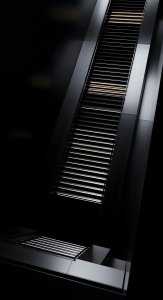 Dark Aesthetic Escalator Wallpaper HD 4K - Minimalist Architecture