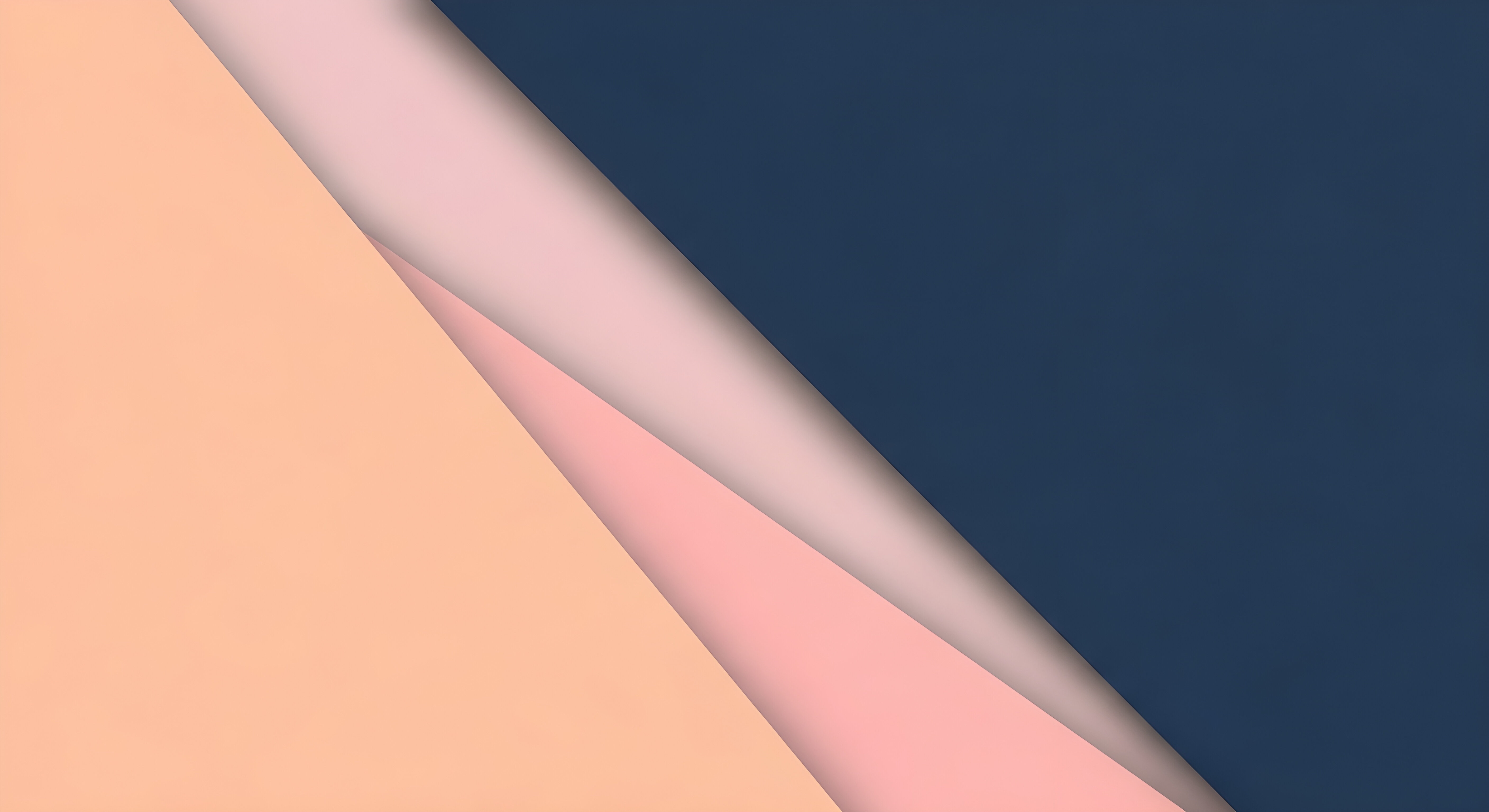 Minimalist Geometric Aesthetic Wallpaper HD 4K - Navy and Peach