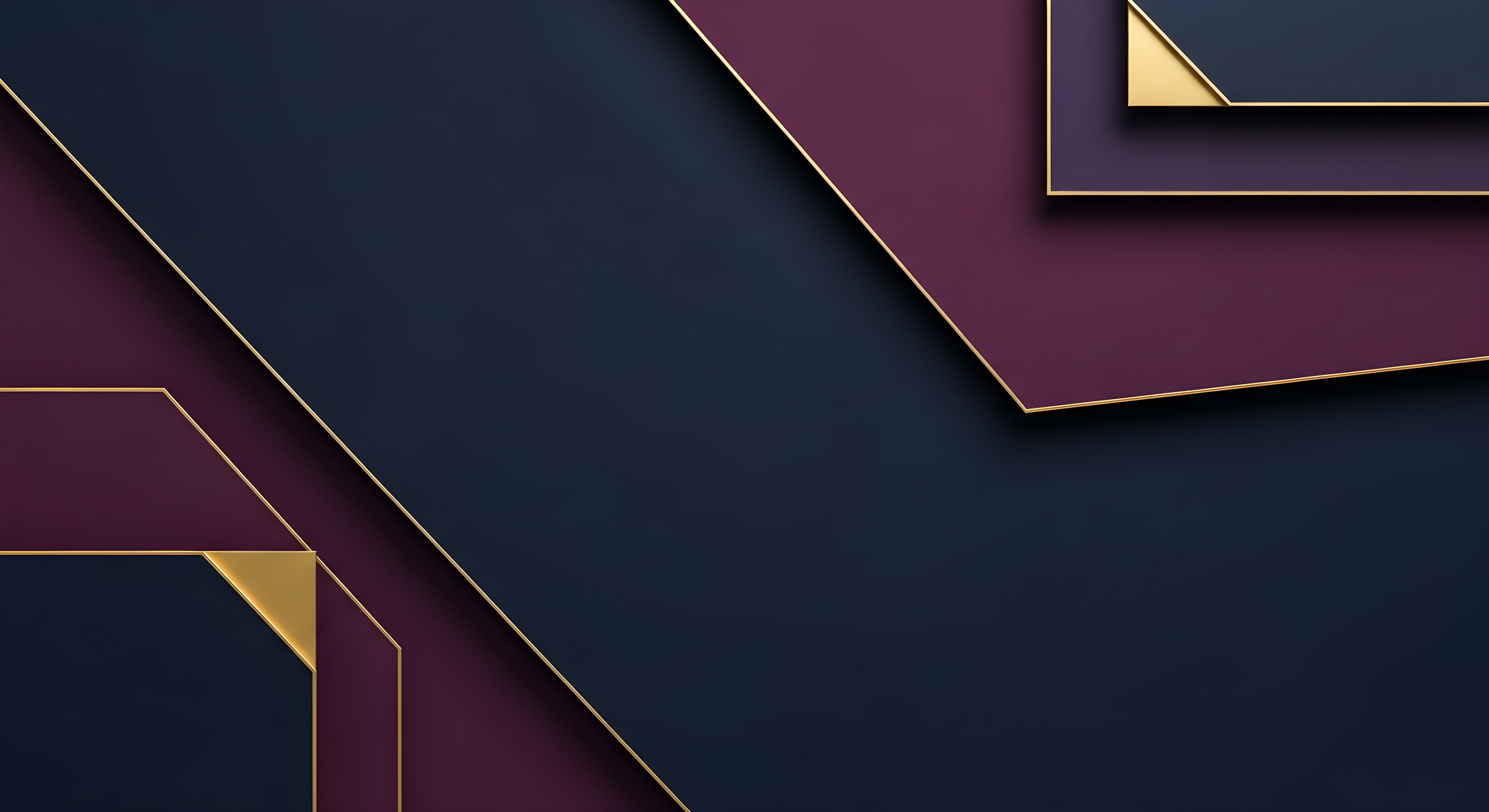 Luxury Abstract Geometric Wallpaper HD 4K - Navy Blue and Gold Aesthetic