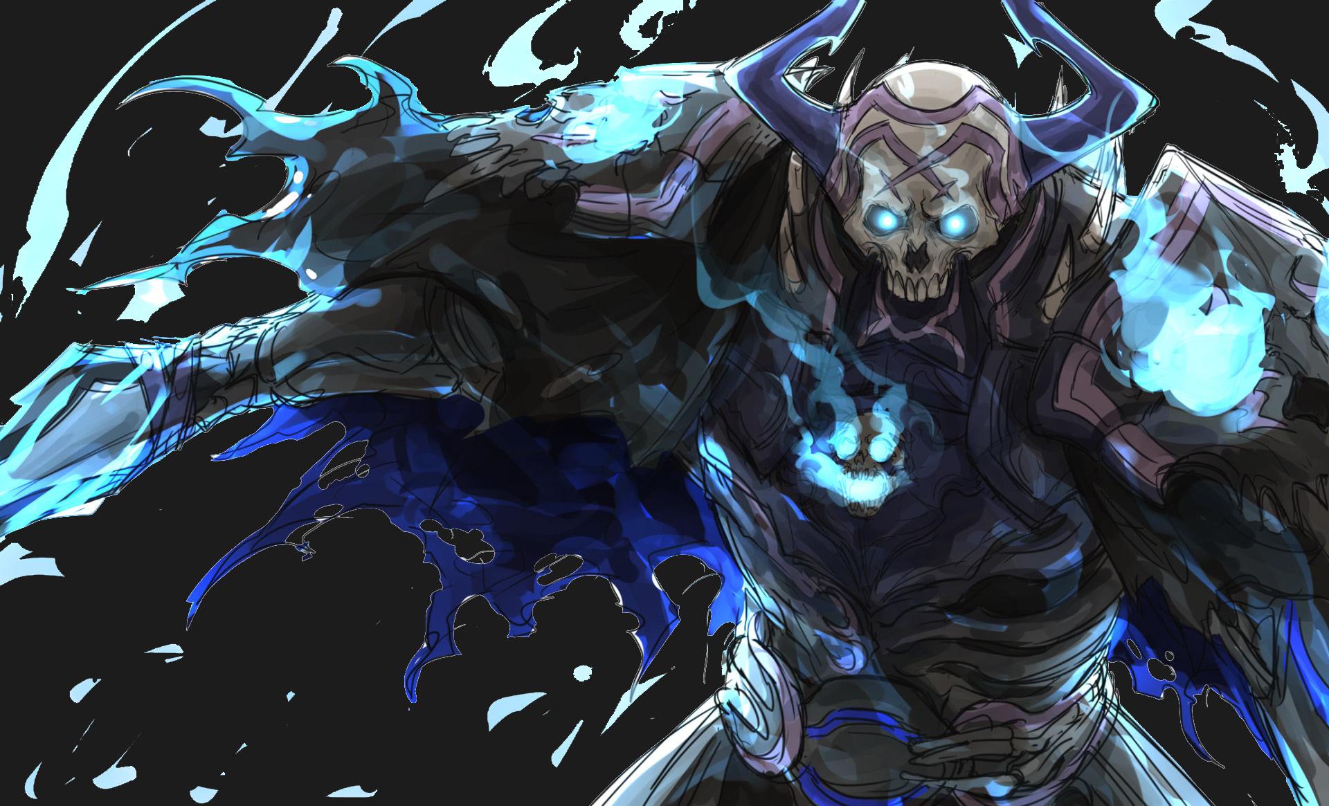 Cool Skeletal Knight Assassin Wallpaper HD 4K Dark Aesthetic Art