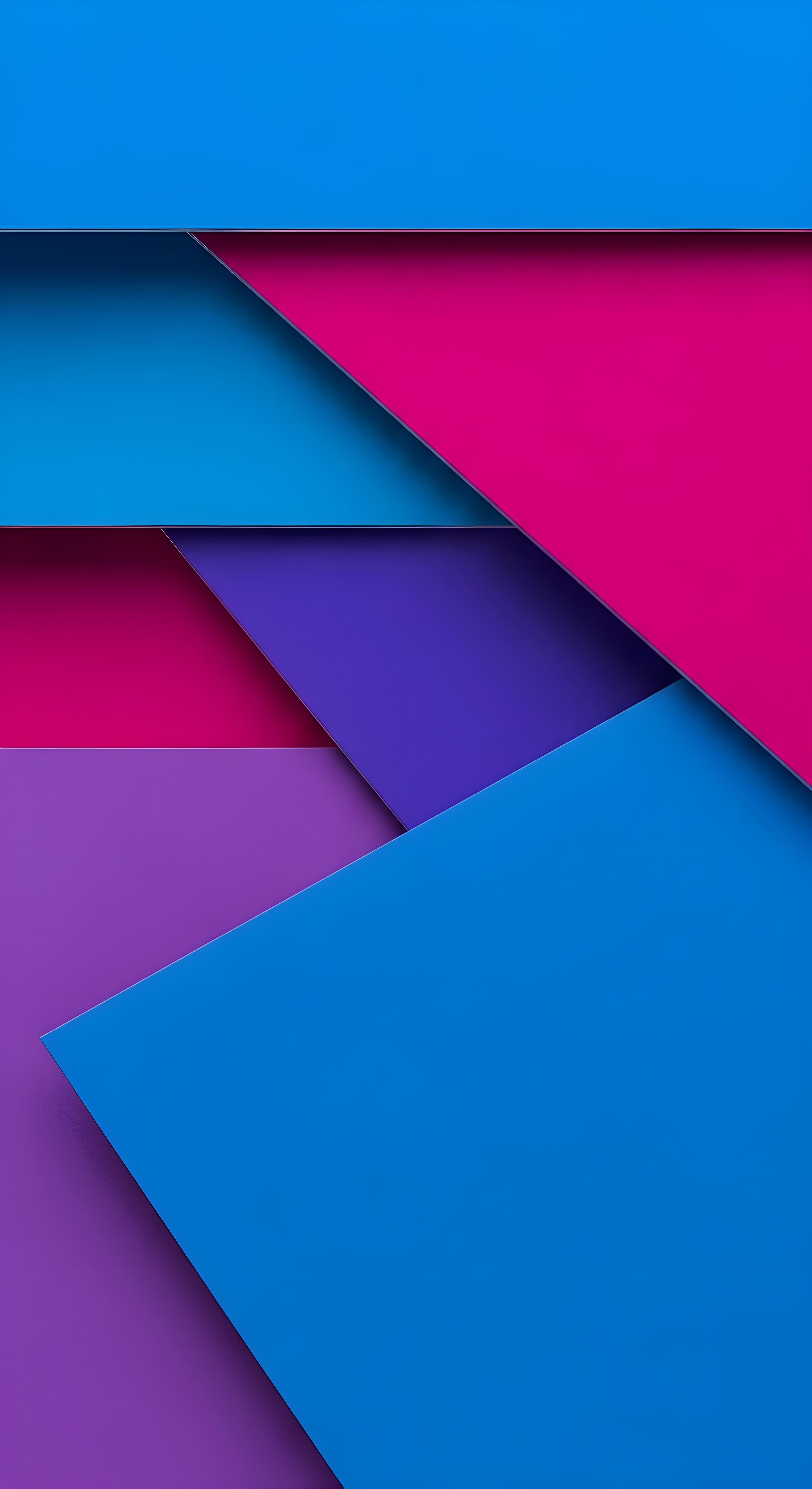 Aesthetic Geometric Abstract Wallpaper HD 4K - Cool Blue and Pink Design
