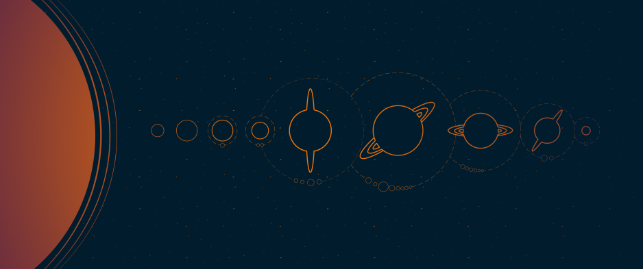 Minimalist Solar System Aesthetic Wallpaper HD 4K Space Background