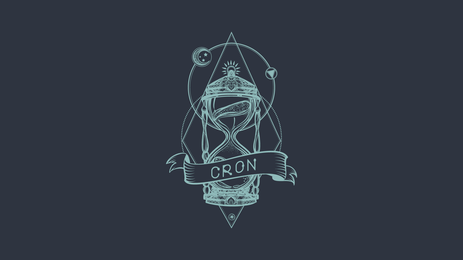 Aesthetic Mystical Hourglass Cron Wallpaper HD 4K Dark Minimalist Art