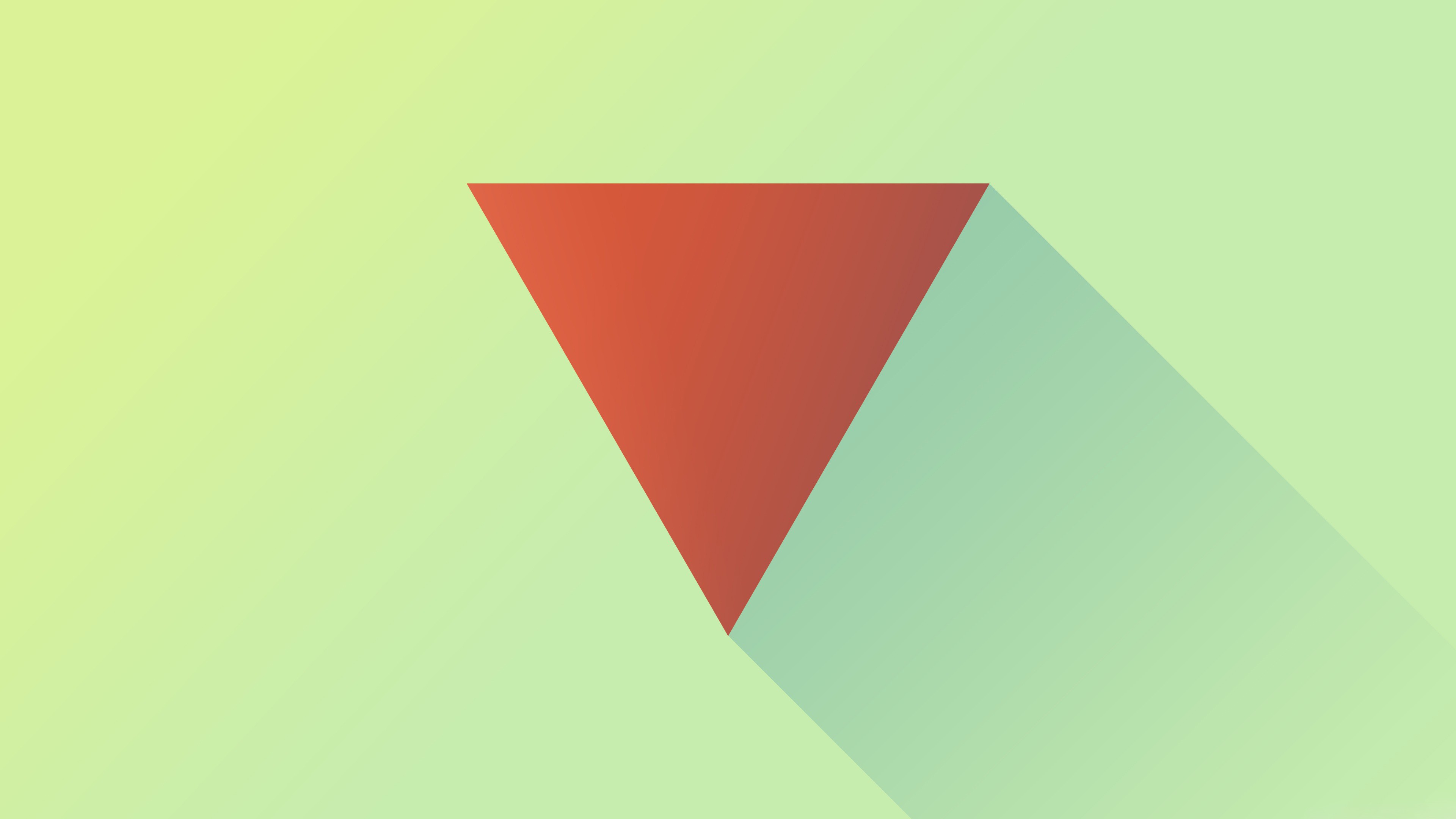 Minimalist Red Triangle Geometric Wallpaper HD 4K Aesthetic Background