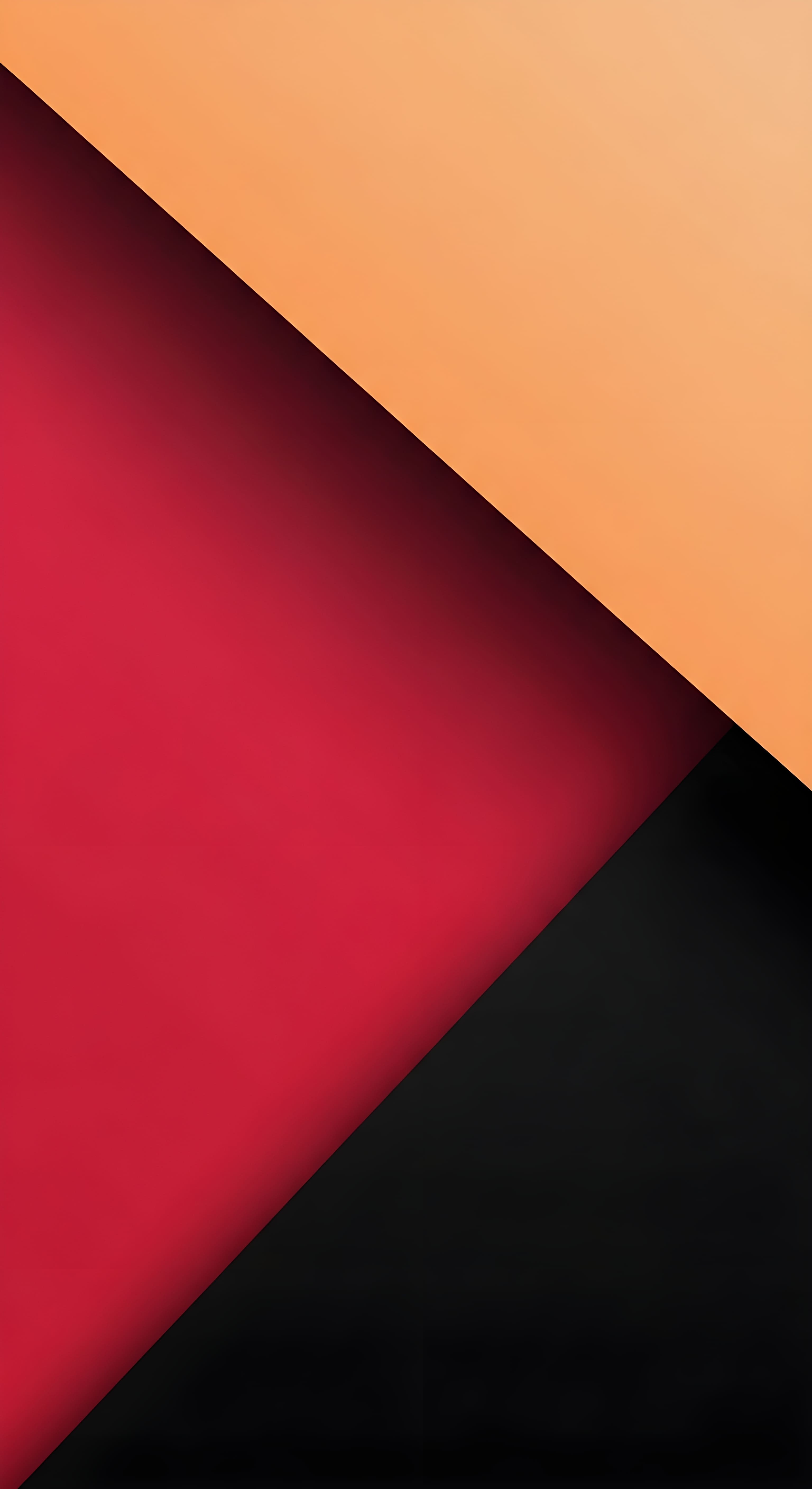 Aesthetic Abstract Material Design Wallpaper HD 4K - Red and Peach Geometric