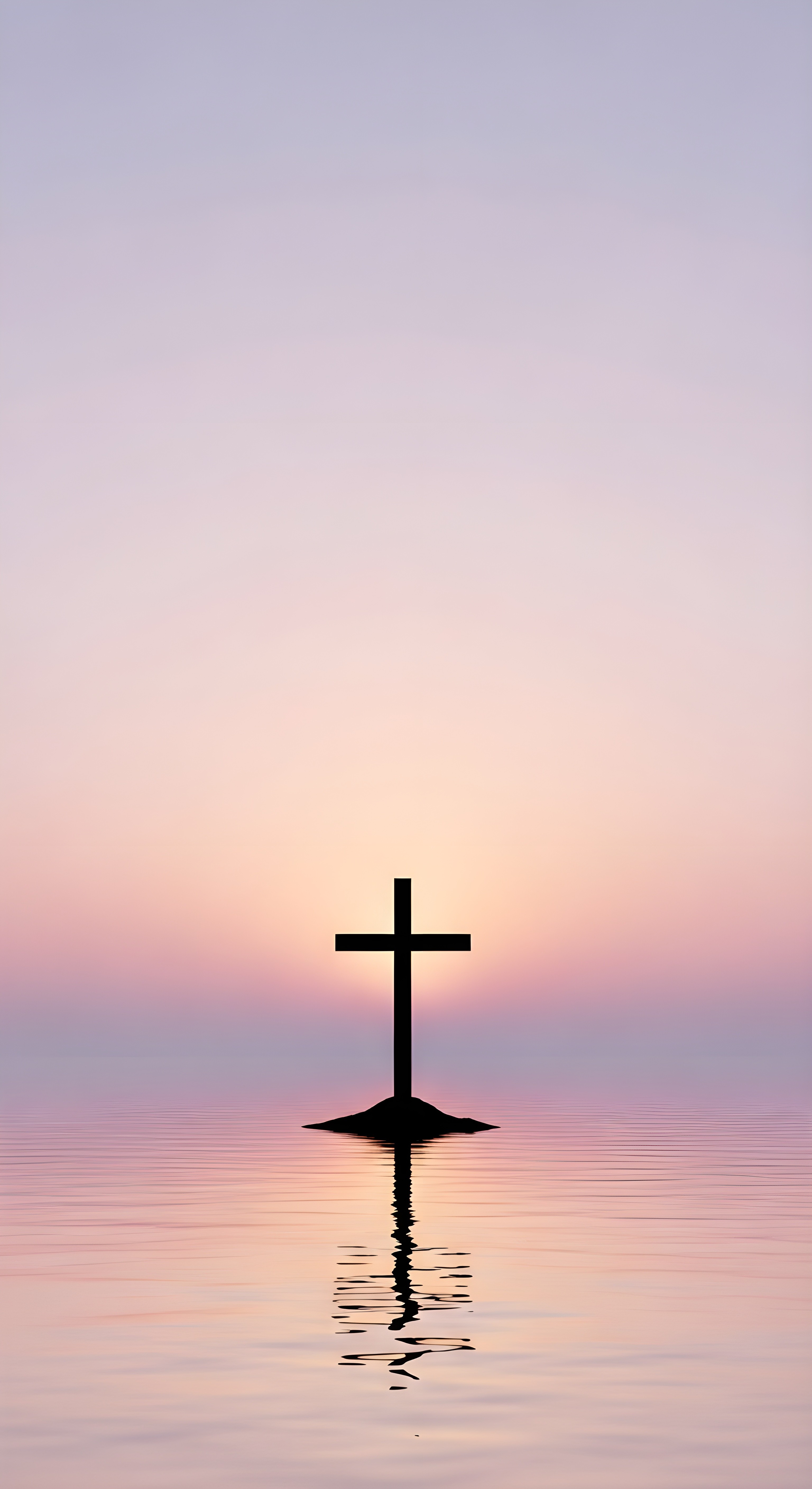 Aesthetic Christian Cross Sunset Wallpaper HD 4K Spiritual Background
