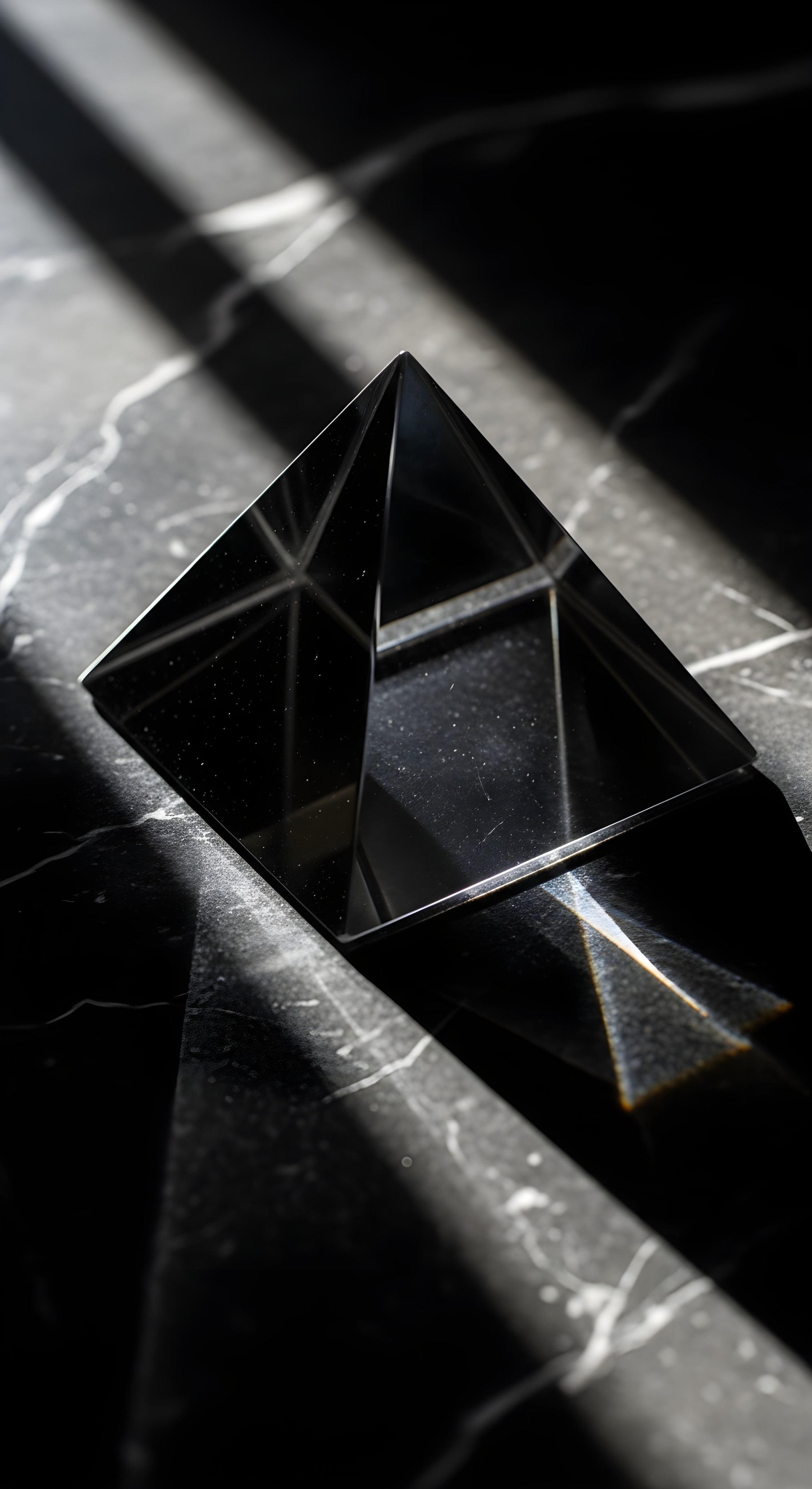 Minimalist Glass Pyramid Aesthetic Wallpaper HD 4K for Mobile and PC