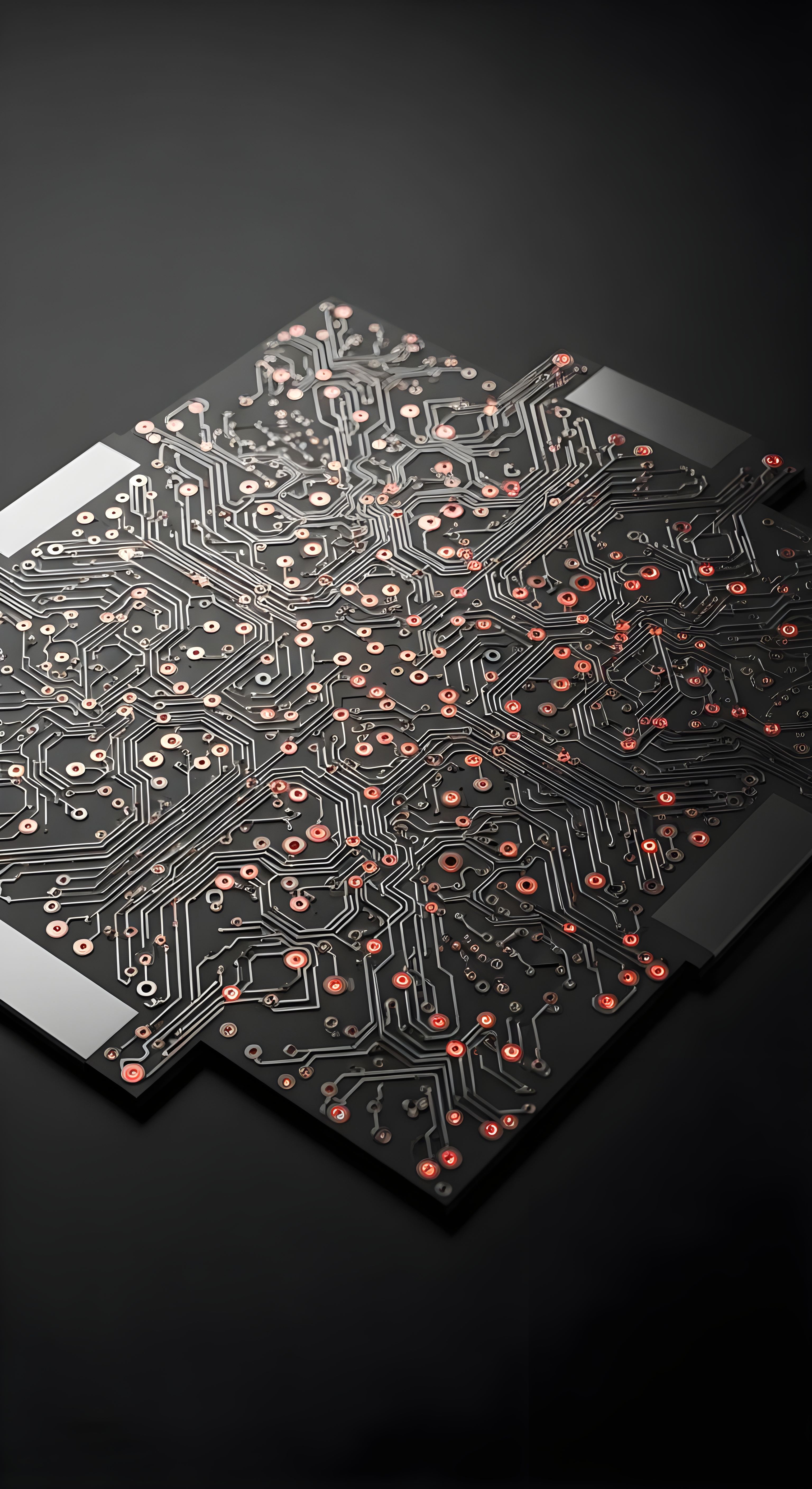 Dark Cyberpunk Motherboard Wallpaper HD 4K Aesthetic Tech Art