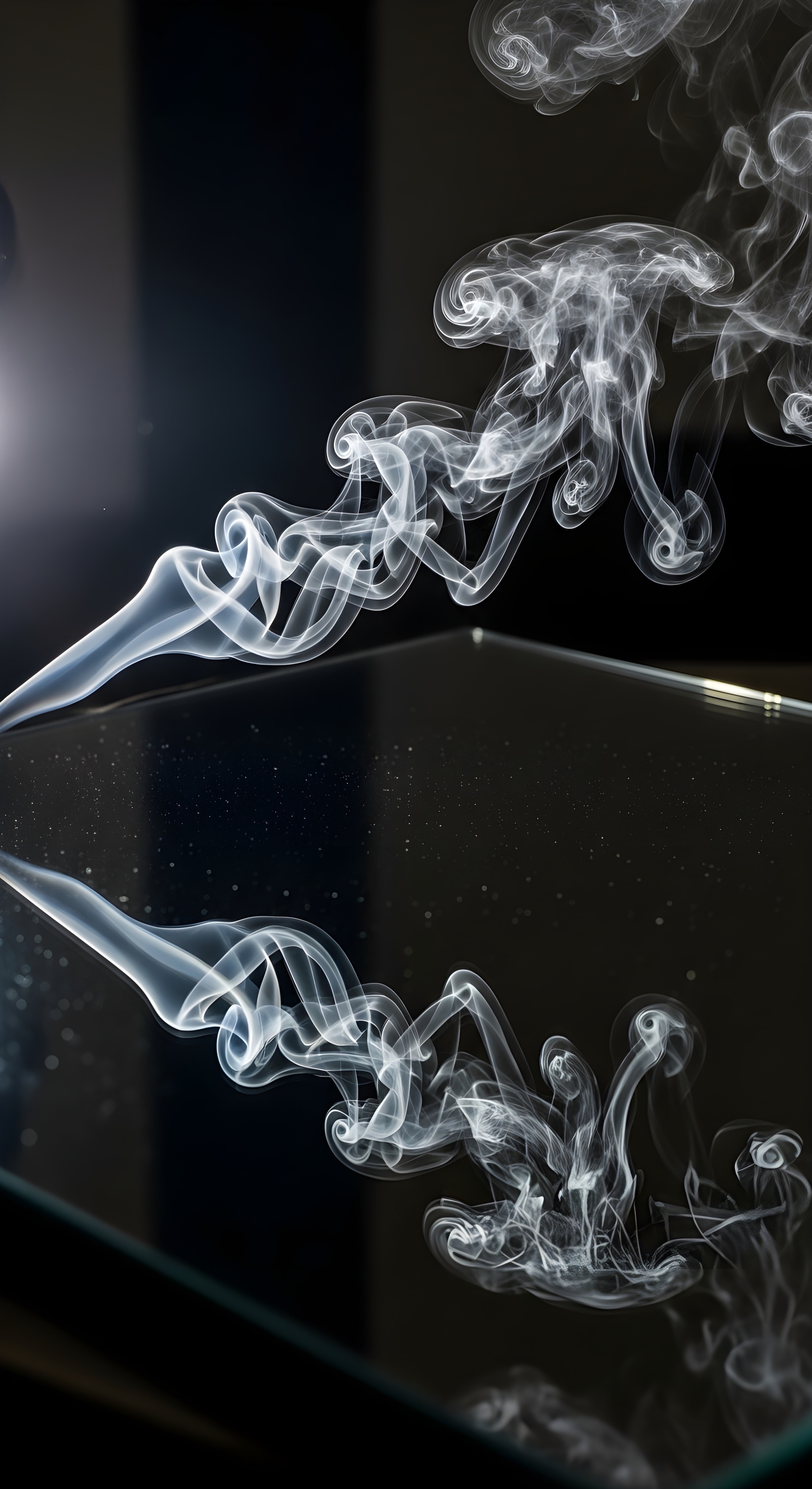 Abstract White Smoke Reflection Aesthetic Wallpaper HD 4K for Mobile