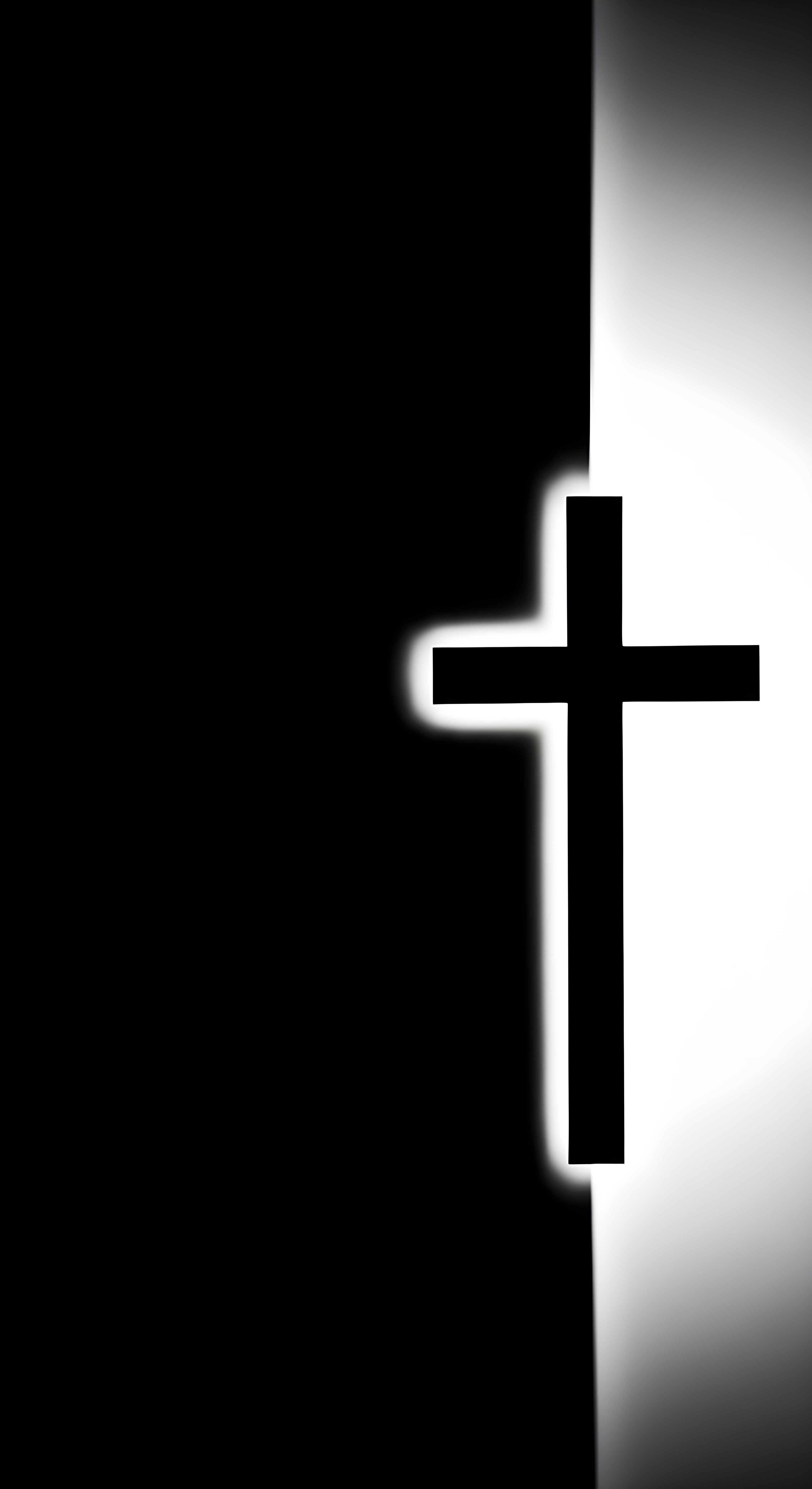 Aesthetic Christian Cross Wallpaper HD 4K - Minimalist Black and White Design