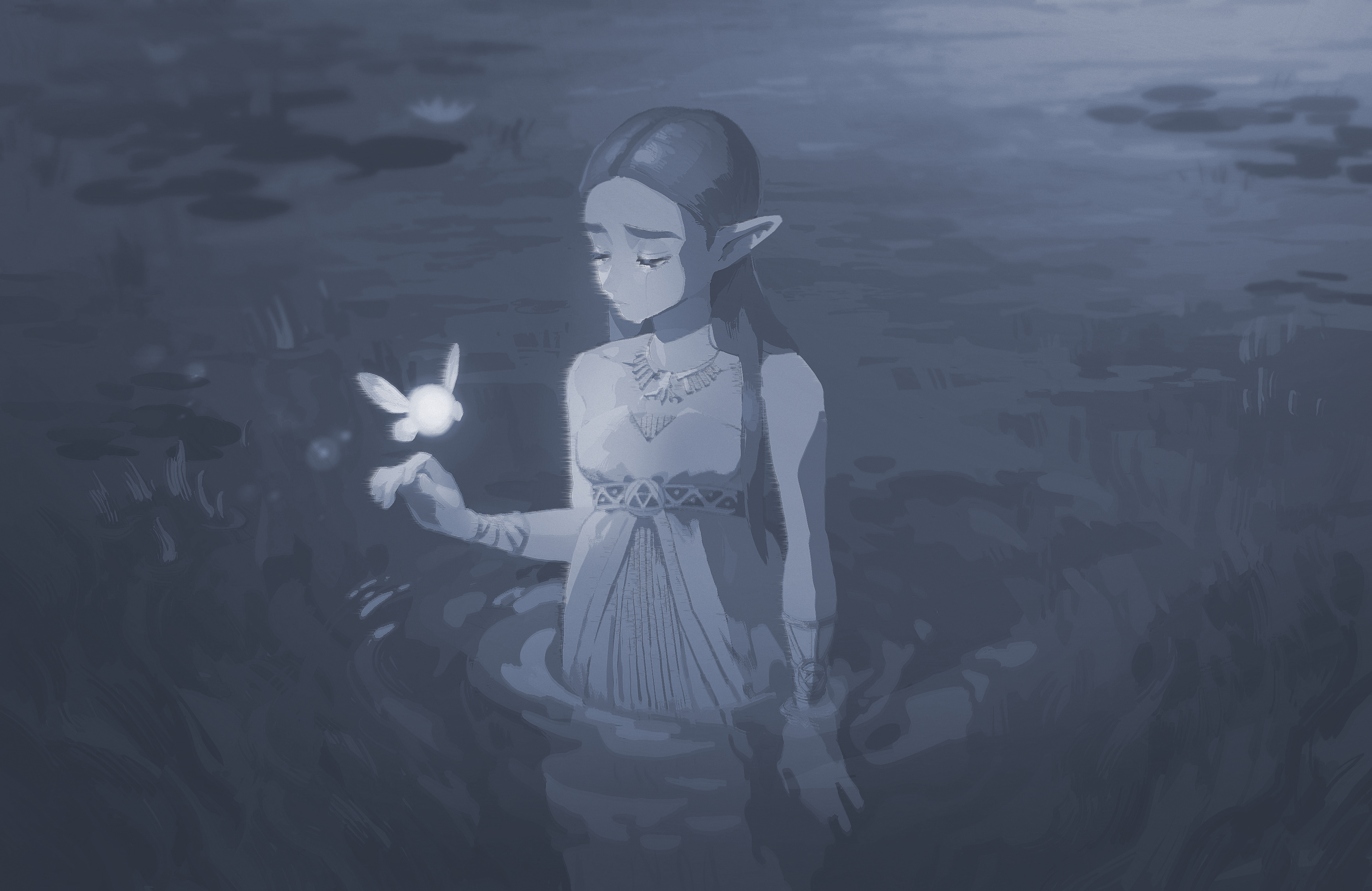 Sad Zelda Aesthetic Wallpaper HD 4K - Emotional Gaming Art Background