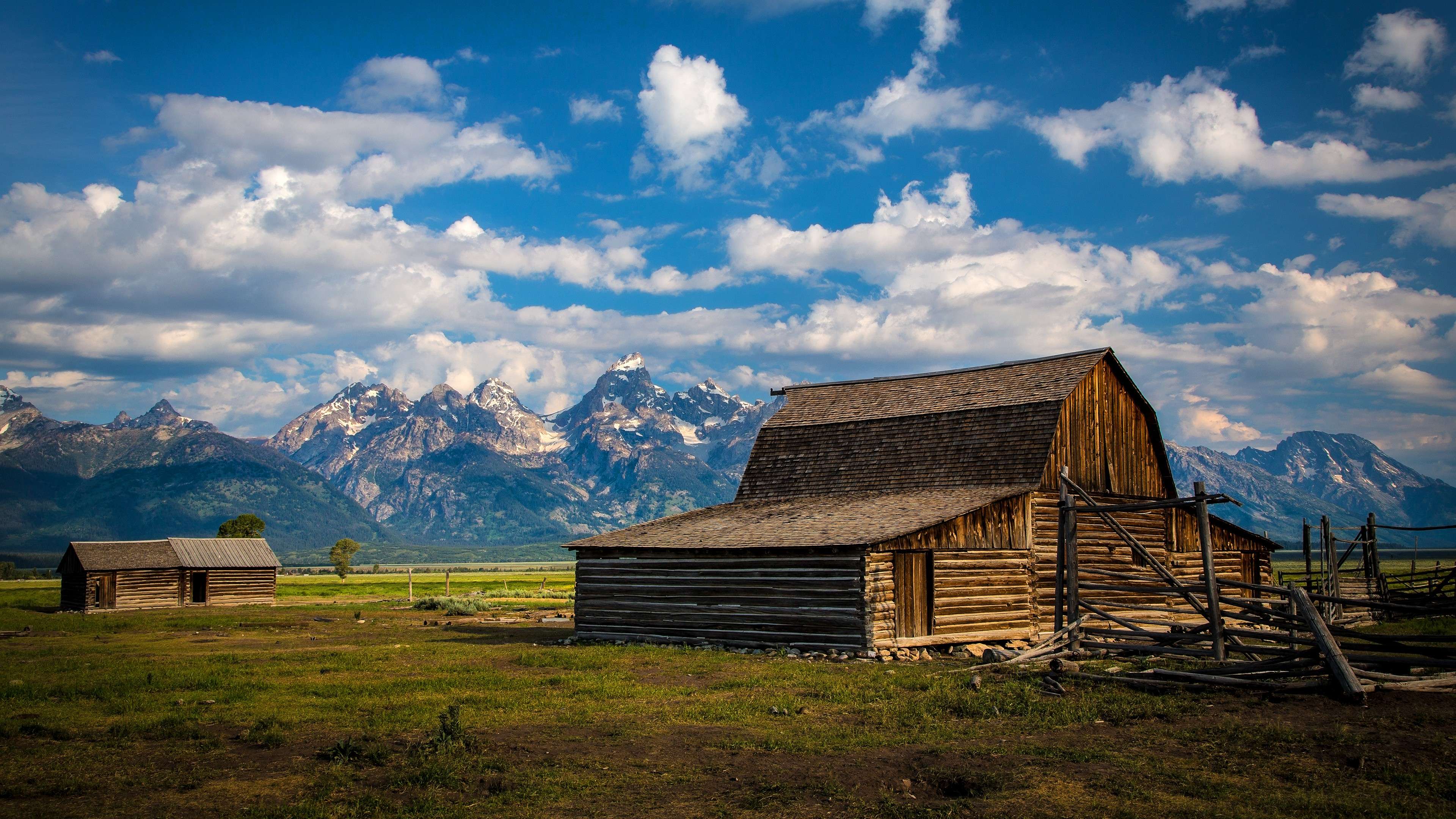 Grand Teton National Park Barn Wallpaper HD 4K Aesthetic Landscape