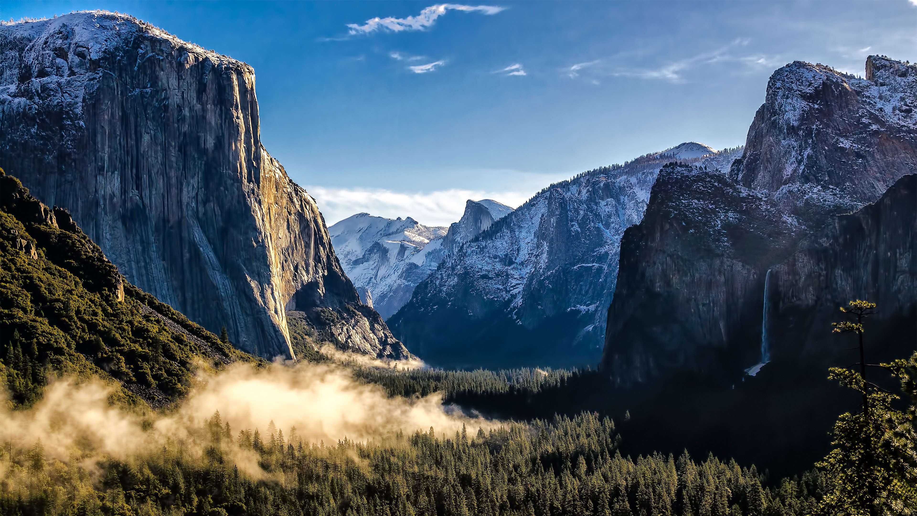 Yosemite Valley Landscape Wallpaper HD 4K - Aesthetic Mountain View