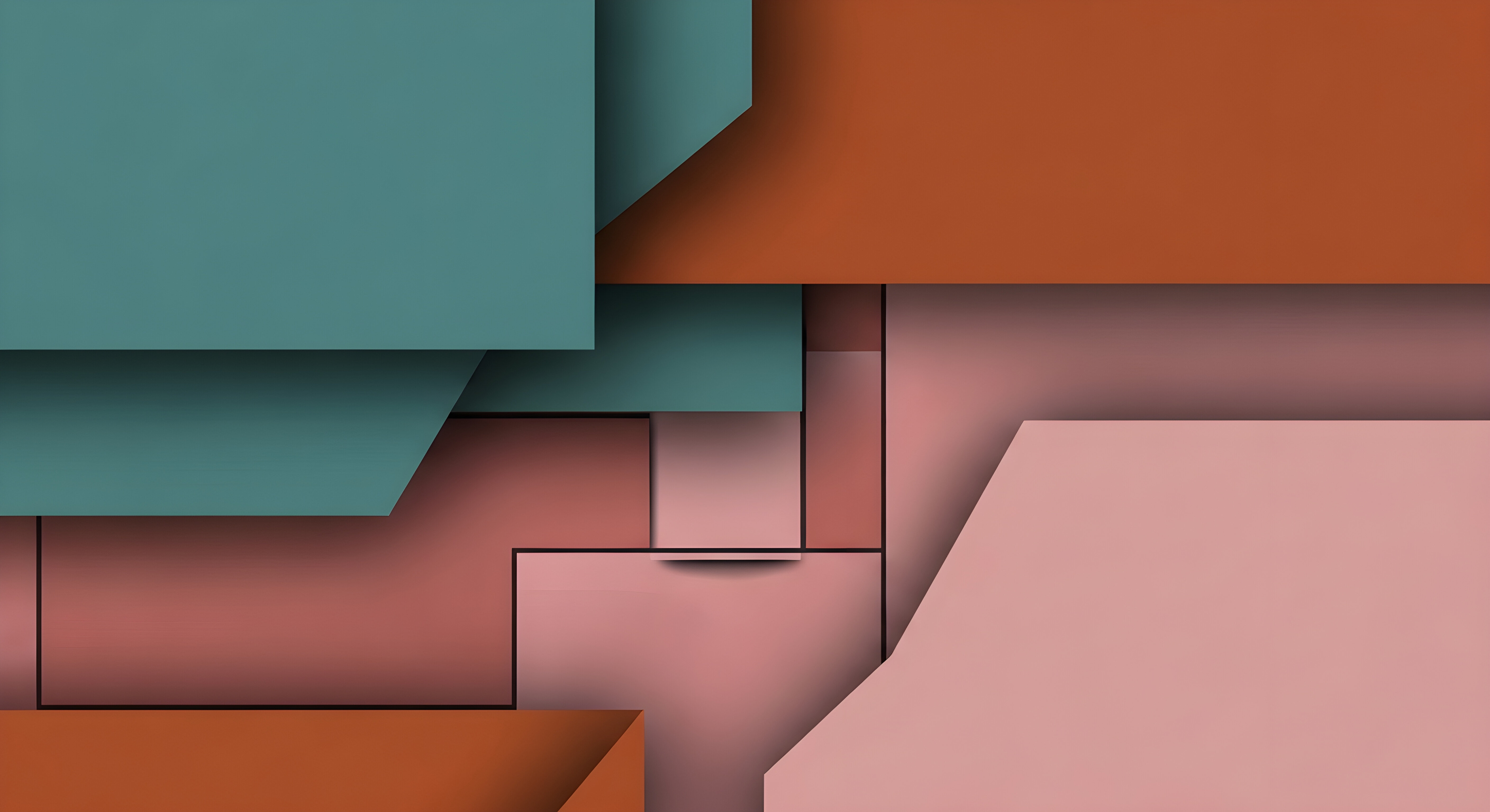 Aesthetic Geometric Abstract Wallpaper HD 4K - Modern Minimalist Design