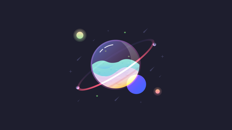 Aesthetic Space Planet Wallpaper HD 4K - Cool Minimalist Cosmic Art