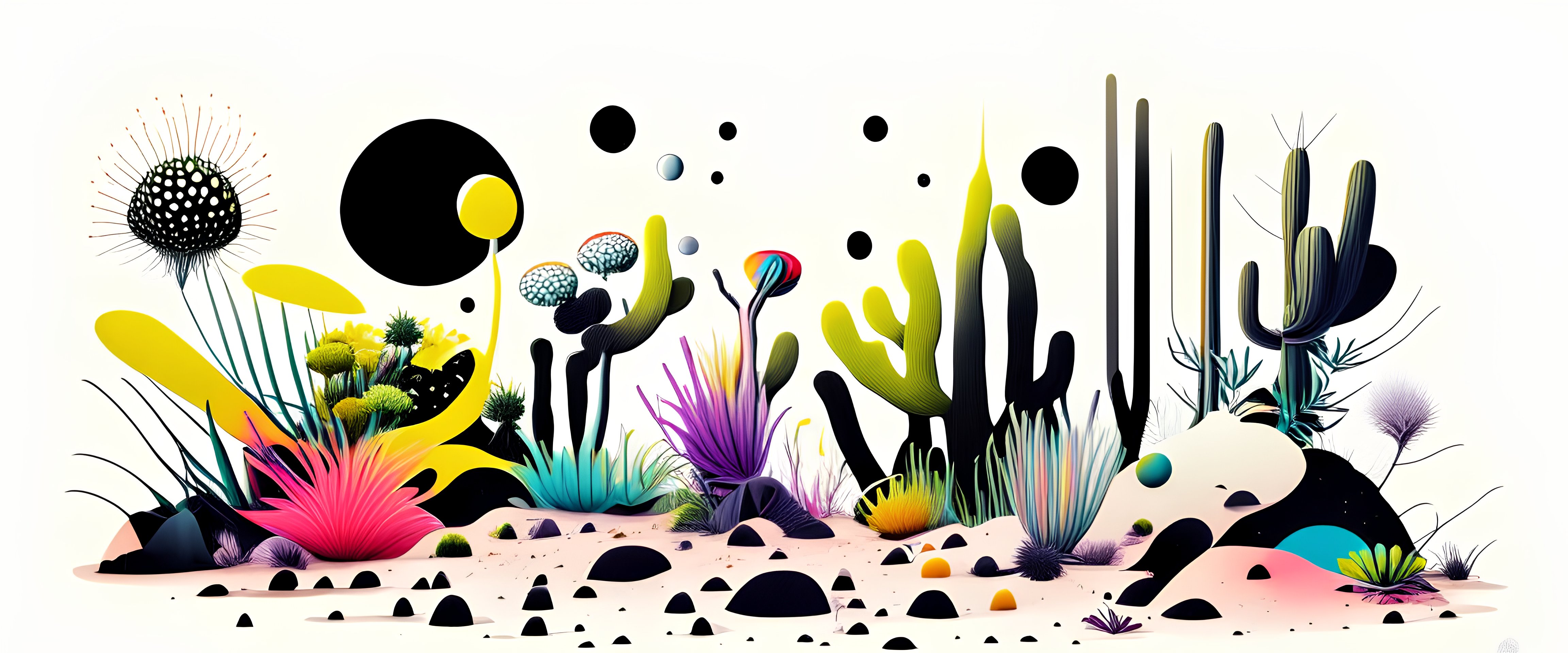 Cool Aesthetic Abstract Surreal Desert Landscape Wallpaper HD 4K