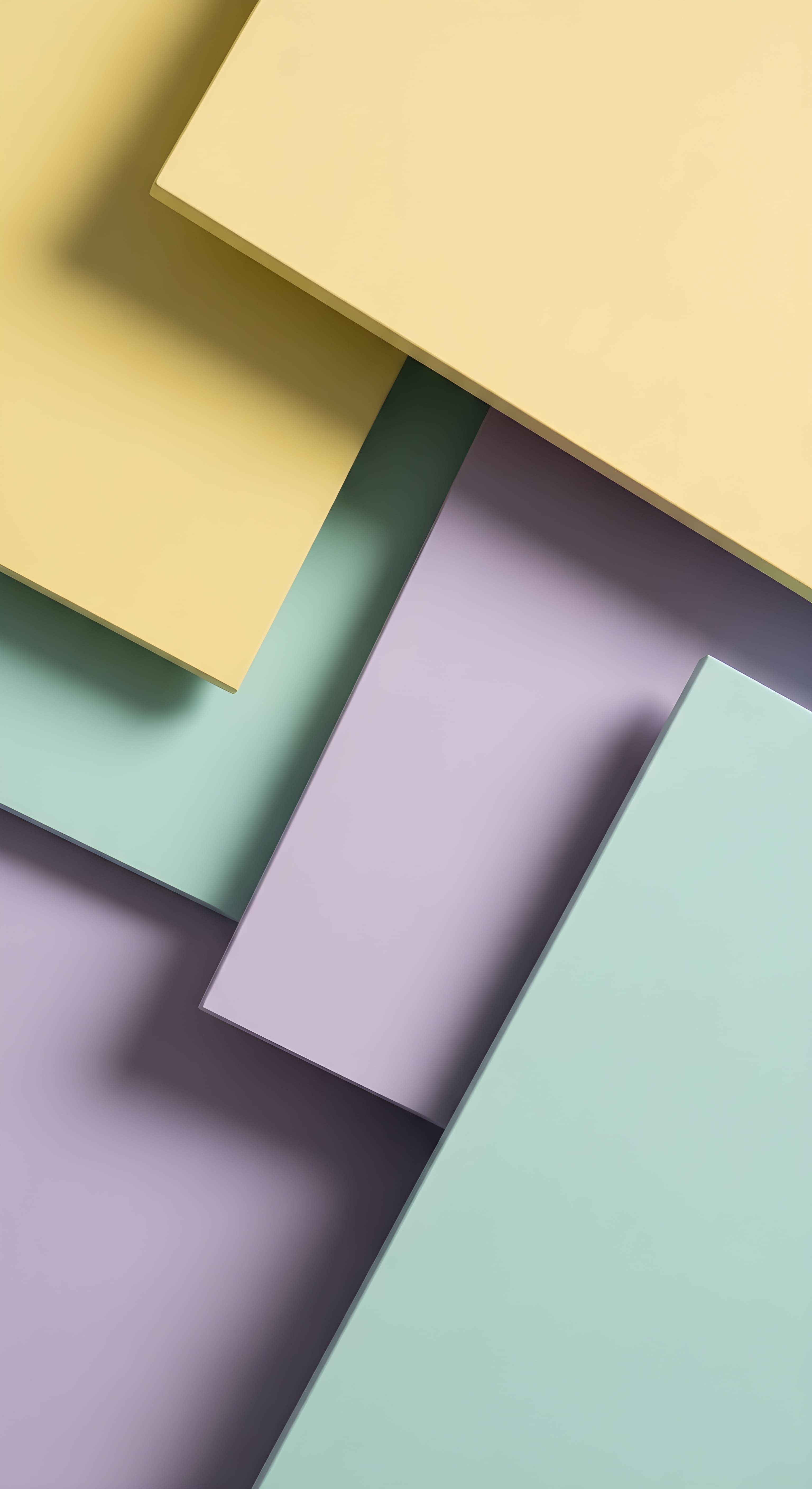 Abstract Geometric 3D Pastel Wallpaper HD 4K - Minimal Aesthetic Design