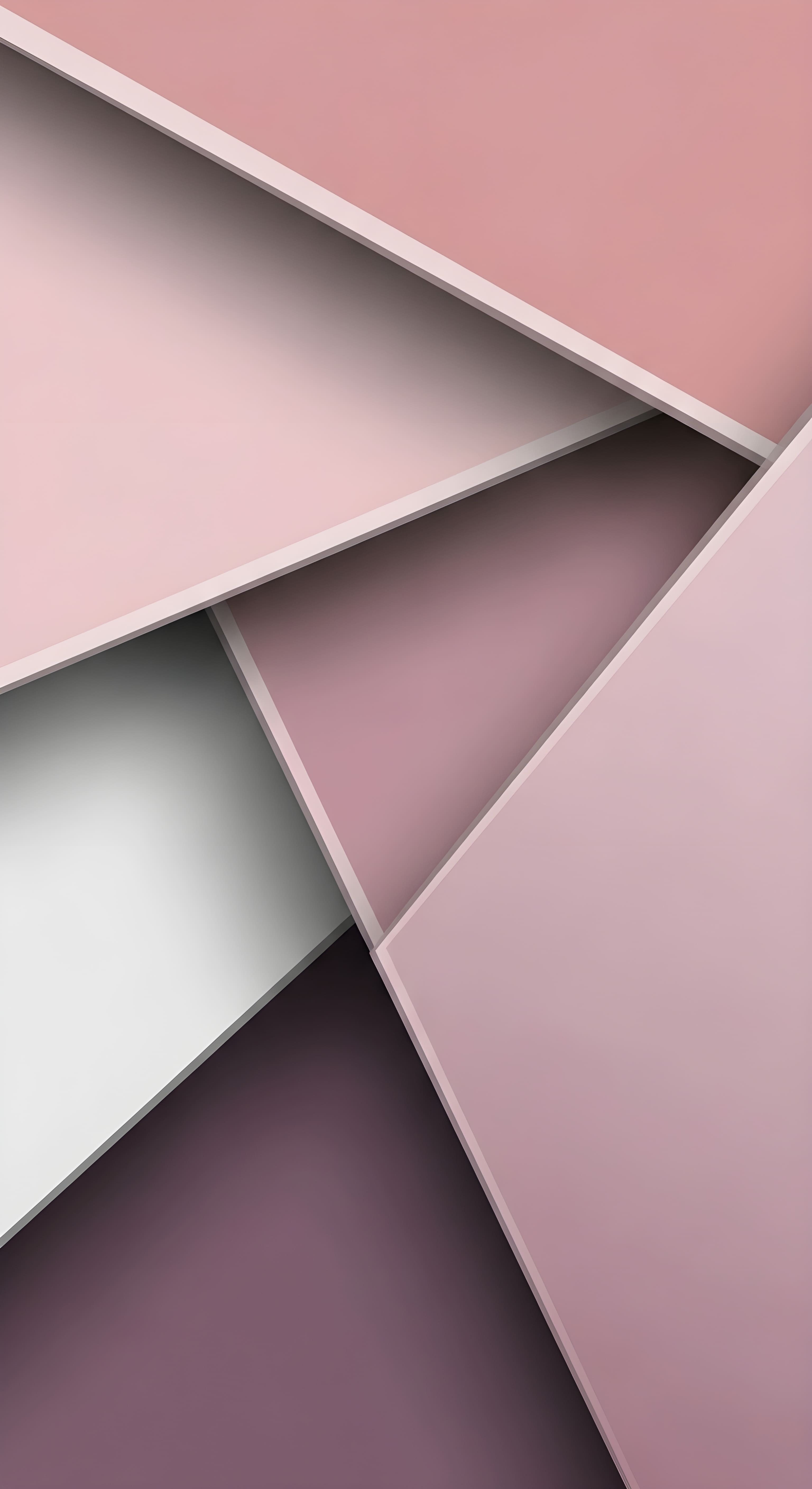 Abstract Geometric Aesthetic Wallpaper HD 4K - Minimalist Pink Design