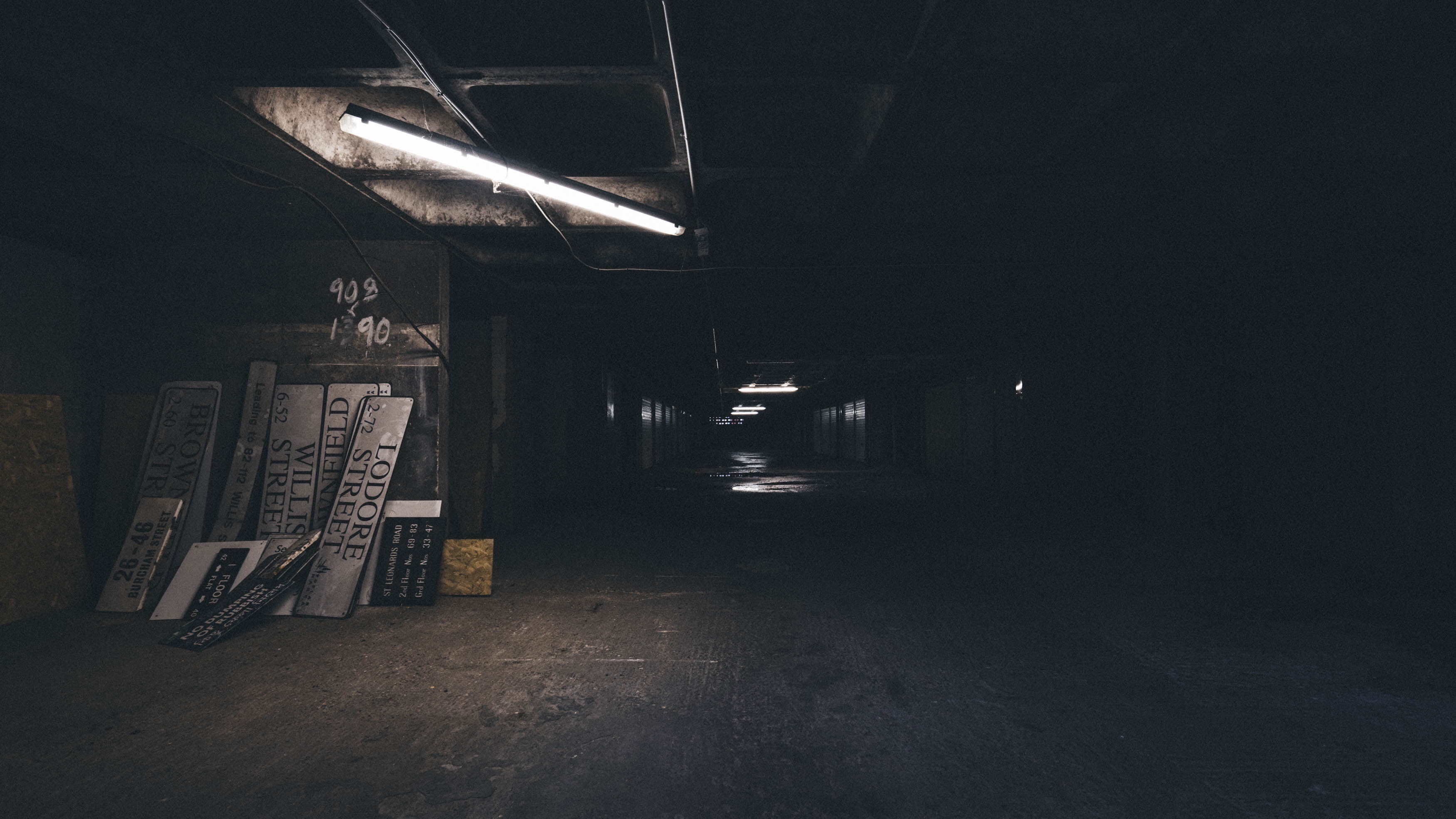 Dark Urban Underground Aesthetic Wallpaper HD 4K - Moody Industrial Background